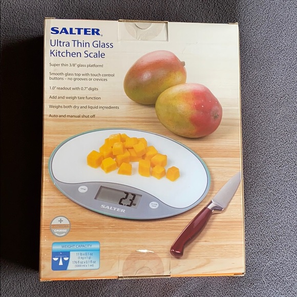Salter Electronic Ultra Thin Glass Kitchen Scale - Picture 2 of 6
